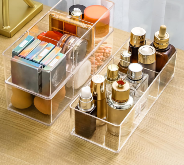 8 Piece Clear Acrylic Makeup Organizers